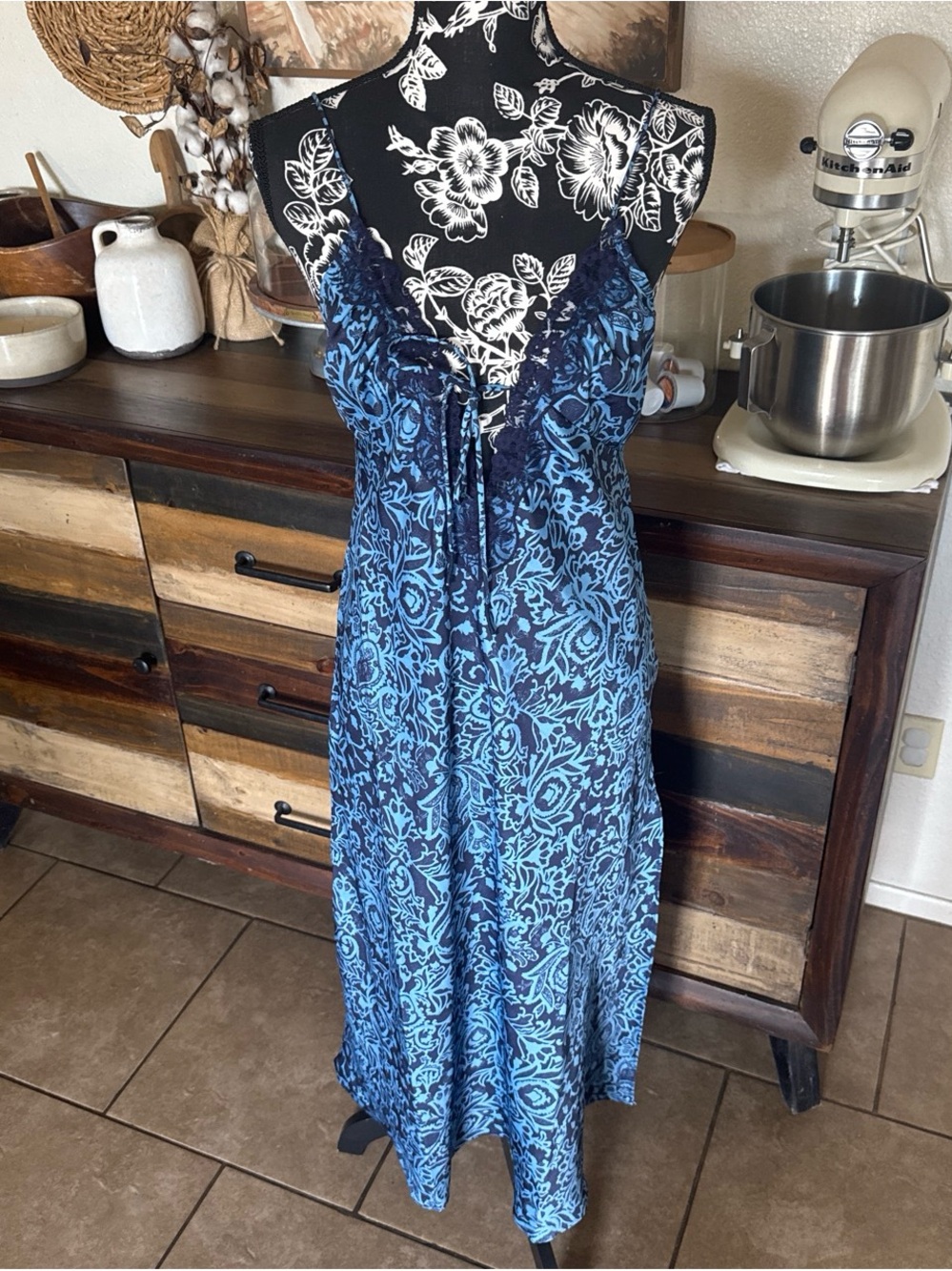 Free people satin lace dress